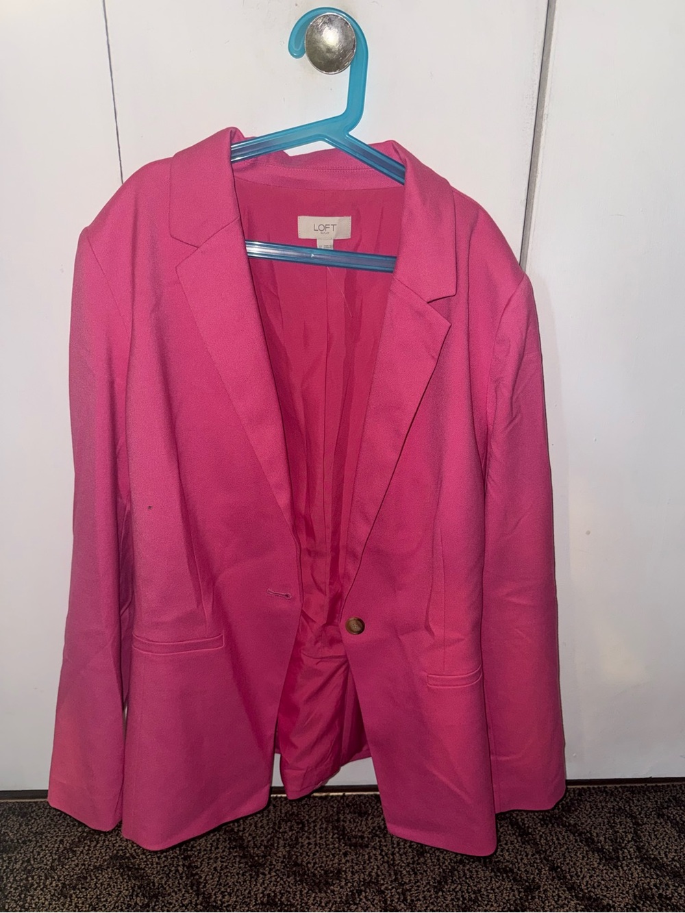 NWOT LOFT Women's Pink Blazer - Tailored One-Button Jacket